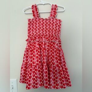 TRULY ME BY SARA SARA Red Heart Print Kids Dress